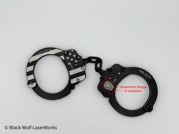 Peerless Superlite Custom Handcuffs US Flag Chained - Etsy