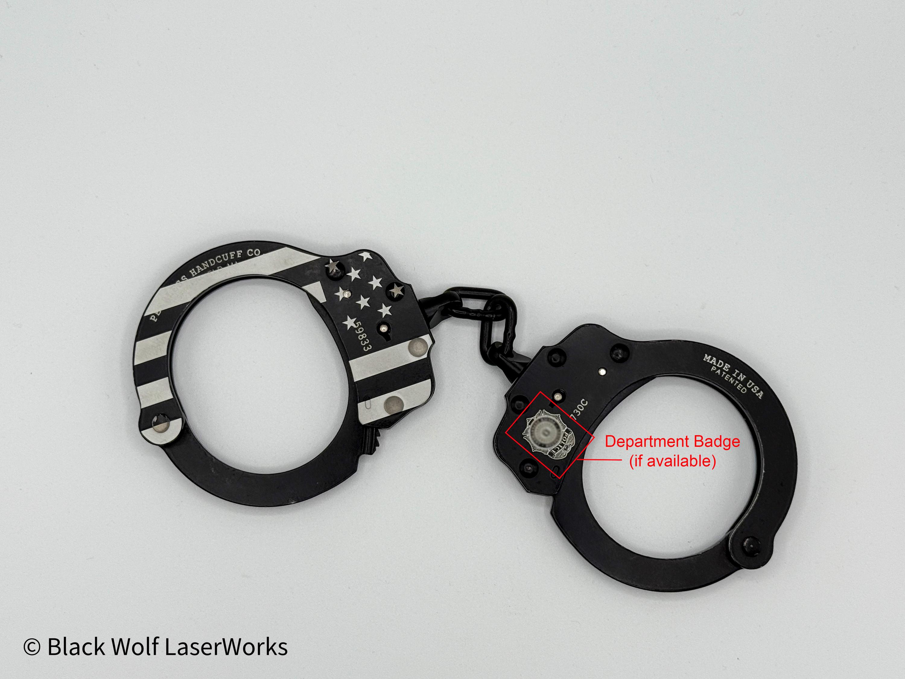 Peerless Superlite Custom Handcuffs US Flag Chained - Etsy