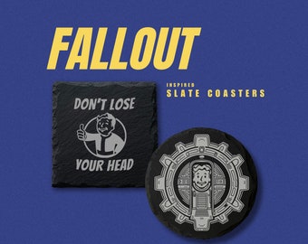 Fallout Engraved Slate Coasters | Gamer Gift