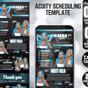 08 DIY Acuity Site - Acuity Scheduling Template Hairstylist - Canva Template - Hair Business Website - Hair Artist - Hair Acuity Template