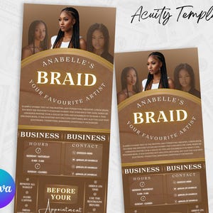 Hair Stylist Acuity Scheduling Template | Hair Stylist Branding | Hair Stylist Website | Canva Templates | Black and Pink Acuity