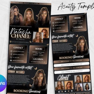 Acuity Scheduling Template, Acuity Scheduling Template Hair Stylist, Website template, Hair Website, Booking site template