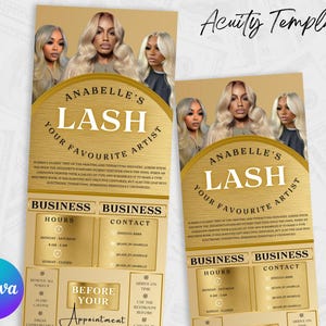 Gold Acuity Scheduling Template, Acuity Scheduling Template, Hair Stylist Website Branding Lash Tech, Braider, Nail, Makeup, Canva Templates
