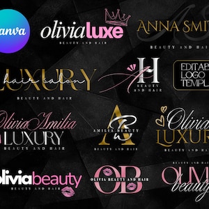 Diseños de logotipos para el cabello Logotipo comercial Logotipo de salón de belleza Logotipo de diseñador de estilistas Logotipo de cabello Logotipo de letrero de salón de belleza Logotipo de técnico de uñas Logotipo de artista de cabello