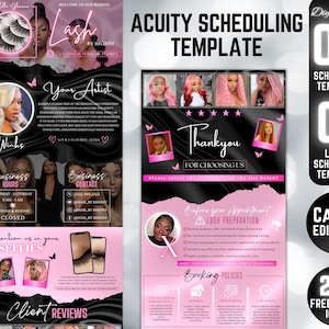 10 DIY Acuity Site - Acuity Scheduling Template Lashstylist - Canva Template - Lash Business Website - Lash Artist - Lash Acuity Template