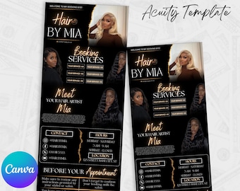 Hair Stylist Acuity Scheduling Template, Acuity Scheduling Template, Hair Stylist Website, Canva Template
