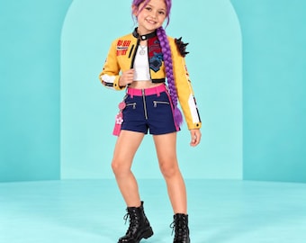 K-Pop Inspired Cosplay Outfit - Halloween Black Gold Costume