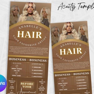 Hair Stylist Acuity Scheduling Template | Hair Stylist Branding | Hair Stylist Website | Canva Templates | Black and Pink Acuity