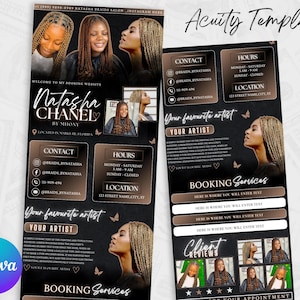 Braider Acuity Scheduling Website Template,Acuity Scheduling Template, Hairstylist Scheduling Website, Booking Website, 70 Instagram post