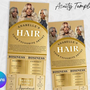 Hair Stylist Acuity Scheduling Template | Hair Stylist Branding | Hair Stylist Website | Canva Templates | Black and Pink Acuity