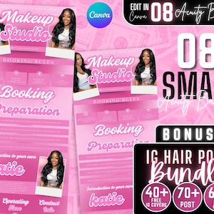 Pink Acuity Scheduling Template Hair Stylist, Acuity Scheduling Template, Booking site template Lash Makeup Hair Scheduling Template Barbie