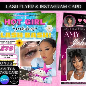 Summer Lash Special Flyer Lash Tech Flyer Lash Sale Flyer Lash Deal Flyer Lashe Special DIY Lash Tech Template Lash Extension Flyer Template