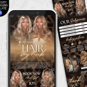 Acuity Scheduling Template Leopard, Hairstylist Website
