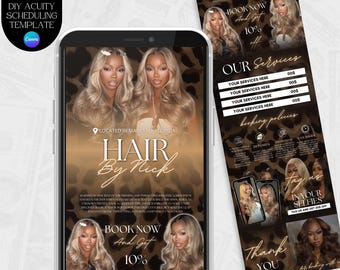 Acuity Scheduling Template Leopard, Hairstylist Website