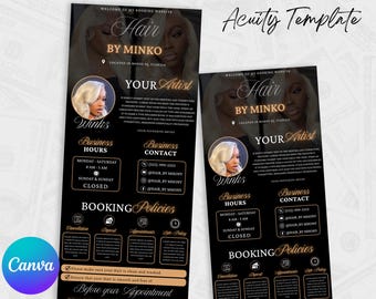 DIY Acuity Seite, Acuity Scheduling Template Hairstylist, Canva Template, Hair Business Website, Hair Artist, Hair Acuity Template