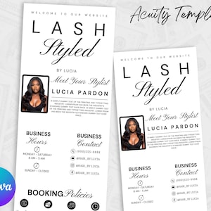 Lash Acuity Scheduling Website Lash Tech Template Acuity Lashing Booking Site Acuity Lashes Canva Acuity Template Lash Stylist Site Acuity