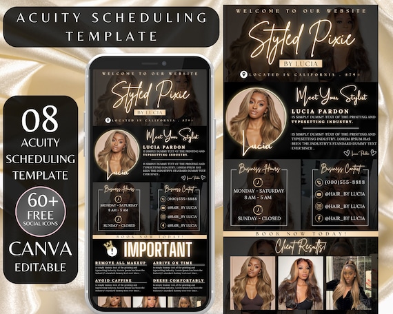 Acuity scheduling template hair stylist, Acuity scheduling template, Booking site template hairstylist, Acuity scheduling template, hair sit