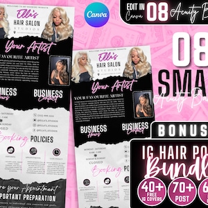 Hair Stylist Acuity Scheduling Template | Acuity Scheduling Vorlage | Hair Stylist Website | Haar Stylist Branding | Canva Vorlage