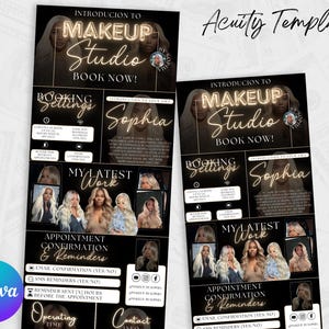 Pink Acuity Scheduling Template Makeup Artist Website Acuity Template Make-up DIY Canva Acuity Buchung Website Template MUA Free Instagram Posts