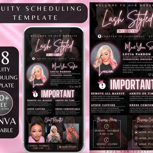 Acuity scheduling template lash tech, lash tech booking site, website template, lash website template, lash tech acuity template, lash site