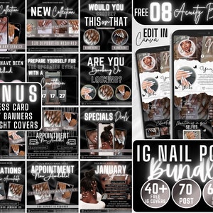 70 Nail Tech Instagram Vorlagen Free Acuity, Free Covers, Nageltechniker, Social Media Posts, Nägel Vorlagen, ästhetisches Instagram