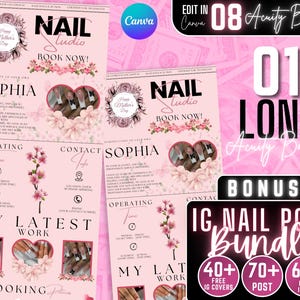 Acuity Scheduling Vorlage, Nail Tech Acuity Scheduling Vorlage, Nail Tech Branding, Nail Tech Website, Canva Vorlage, Bearbeitbare Vorlage