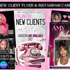 Editable New Lash Clients Booking flyer, New bookings flyer, book now flyer, appointments, appointment flyer, Canva template