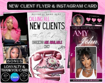 Editable New Lash Clients Booking flyer, New bookings flyer, book now flyer, appointments, appointment flyer, Canva template
