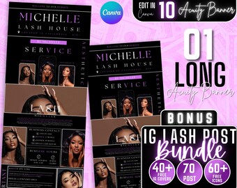 BOHO Lash Tech Acuity Scheduling Template, Branding Lash Tech, Witryna internetowa Lash Tech, Szablon Canva, Ripped BS2405