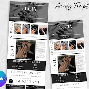 Acuity Scheduling Vorlage, Nail Tech Acuity Scheduling Vorlage, Nail Tech Branding, Nail Tech Website, Canva Vorlage, Bearbeitbare Vorlage
