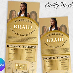 Hair Stylist Acuity Scheduling Template | Hair Stylist Branding | Hair Stylist Website | Canva Templates | Black and Pink Acuity