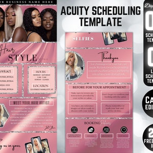08 DIY Acuity Seite - Acuity Scheduling Template Hairstylist - Canva Template - Hair Business Website - Hair Artist - Hair Acuity Template