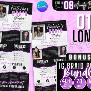 Hair Stylist Acuity Scheduling Template, Acuity Scheduling Template, Hair Stylist Website, Canva Template, NEW04