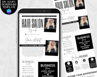 Acuity Hair Scheduling Template Hair Template DIY Schedule Acuity Template Hair Acuity Booking Site Design Ideas Acuity Website Template DIY