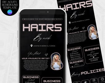 Acuity Scheduling Template Hairstylist Website Acuity Template Canva Editable Banner Templates Hairstylist Website Booking Acuity Hair DIY