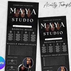 Acuity Scheduling Template Hair Stylist - Buchungswebsite - Acuity Scheduling Buchungsseite - DIY Canva Template
