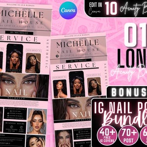 Acuity Scheduling Template Nail Tech | Acuity Webseite | Acuity Spielplan | Acuity Scheduling | Canva Buchungsvorlage | Pink Schwarz Acuity