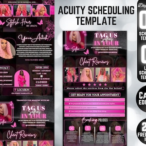 09 DIY Acuity Site - Acuity Scheduling Template Hairstylist - Canva Template - Hair Business Website -  Hair Artist - Hair Acuity Template