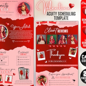 Hair Acuity Scheduling Template Hair Stylist Acuity Booking Hair Scheduling Site Canva Acuity Hair Website Template DIY Acuity Template Hair