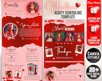 Hair Acuity Scheduling Template Hair Stylist Acuity Booking Hair Scheduling Site Canva Acuity Hair Website Template DIY Acuity Template Hair