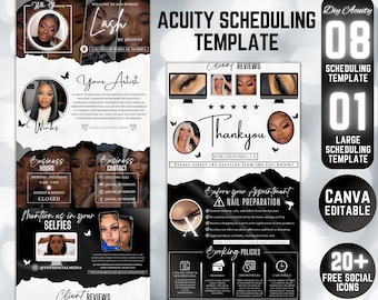 09 DIY Acuity Site - Acuity Scheduling Template Lashtylist - Canva Template - Lash Business Website - Lash Artist - Lash Acuity Template