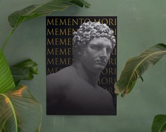 Memento Mori Kom ihåg att du dör Stoisk digital konst Digitalt tryck Stoicism-affisch Memento Mori-affisch Stoisk affisch Motiverande konst Digitalt tryck