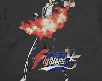 Camiseta vintage Kyo KOF95 con estampado en la espalda