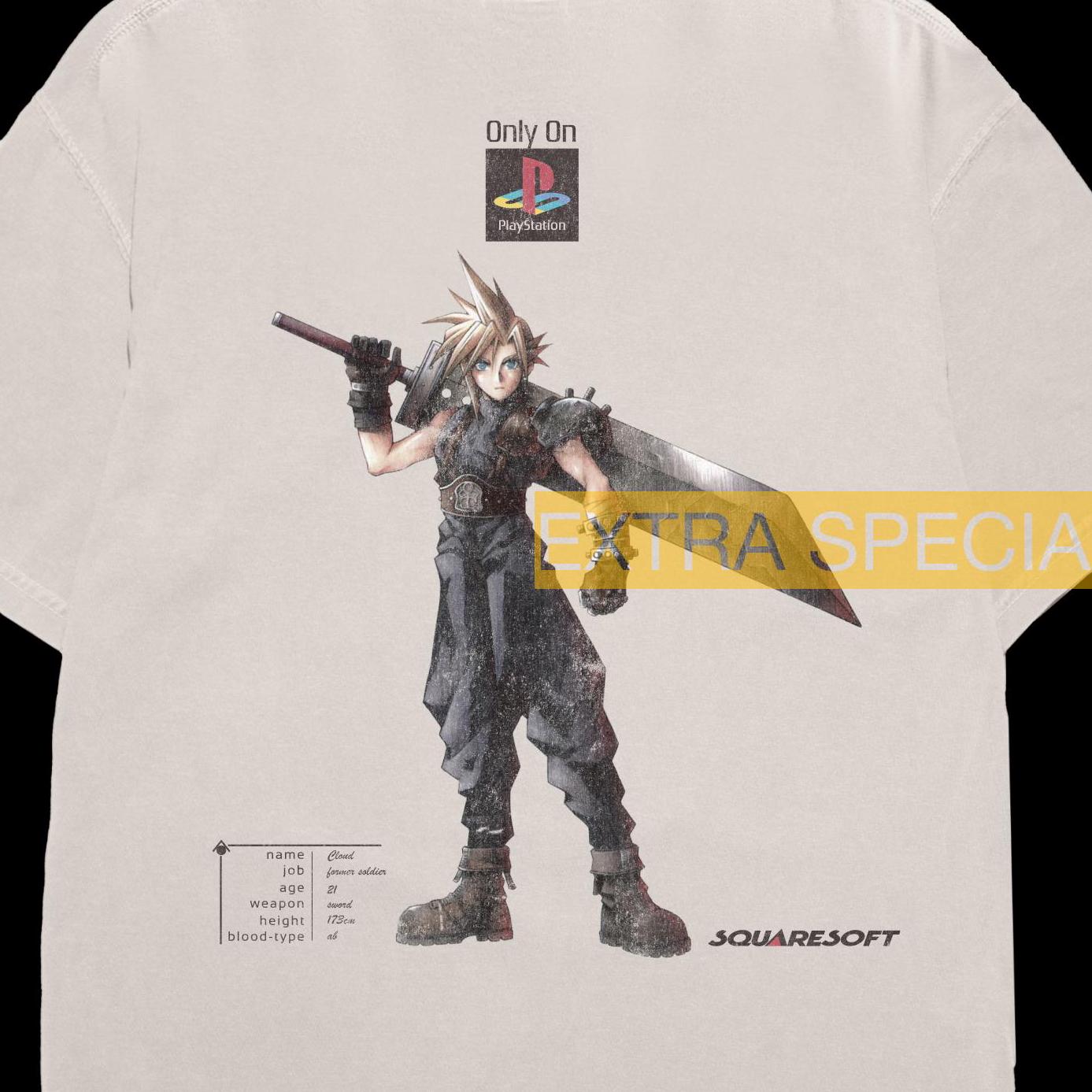 Vintage Final Fantasy 7 Shirt - Cloud Strife - Back Print - Etsy