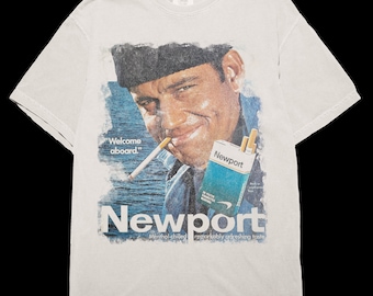 Vintage Newport Cigarettes Sailor Shirt, Gifts for Smokers, Vintage Gifts