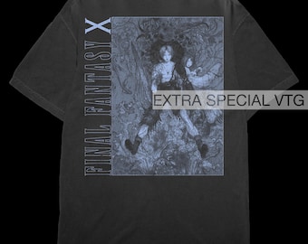 ファイナルファンタジー Tシャツ Lサイズ ビンテージ キマリ FF10 X プレミアム ユニセックス T シャツ (ベクター デザイン