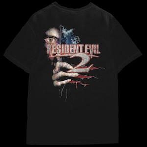 Resident Evil 2 Shirt Back Print | Vintage Video Game Tee | Survival Horror Shirt