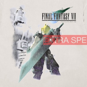 Vintage Inspired Final Fantasy 7 Shirt - FFVII Box Art Cover Shirt
