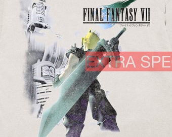 Vintage inspiriertes Final Fantasy 7 Shirt - FFVII Box Art Cover Shirt
