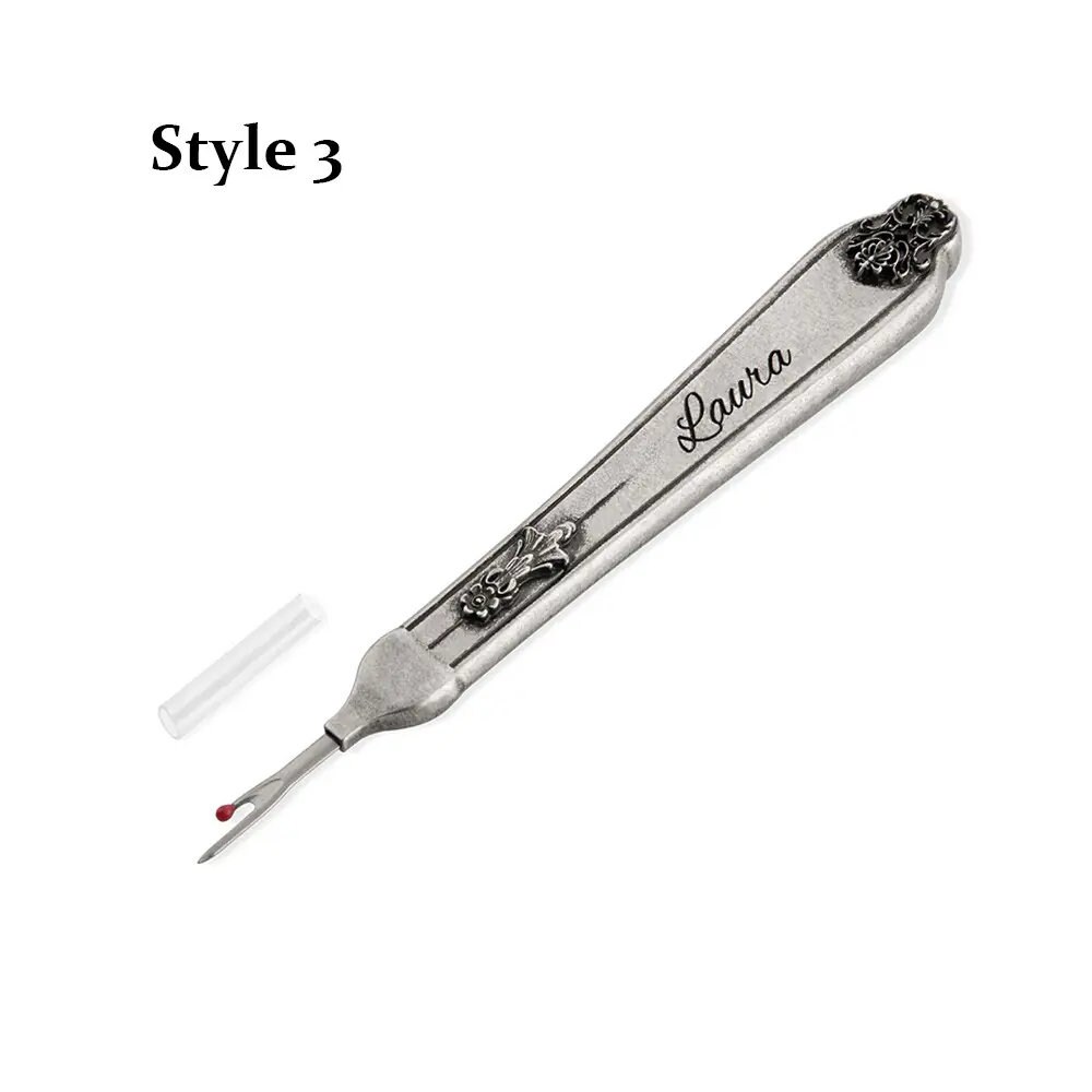 Personalized Seam Ripper With Name Vintage Design Alloy Sewing Tool